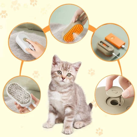 🐾 VaporiPel – Cepillo Mágico a Vapor para Mascotas 🐾